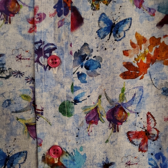 C.D. Rigden & Son English Country Classics Watercolor Floral Button Down Shirt - Picture 5 of 8